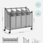 Laundry Sorter Basket Hamper With Four Removable Bags, thumbnail 8 of 12