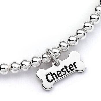Personalised Sterling Silver Vizsla 3D Charm Bracelet, 2 of 5