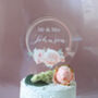 Personalised Wedding Cake Topper Clear Acrylic, thumbnail 6 of 6