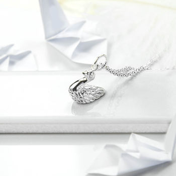 Sterling Silver Swan Necklace, 2 of 3