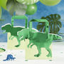 Green Foiled Dinosaur Party Bags, thumbnail 1 of 3