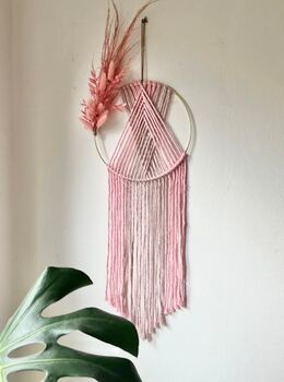 Dried Flower Wreath Macrame Wall Hanging, 6 of 7