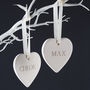Engraved Ceramic Heart Decoration, thumbnail 1 of 5