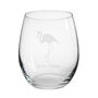 Personalised Flamingo Engraved Glass, thumbnail 1 of 5