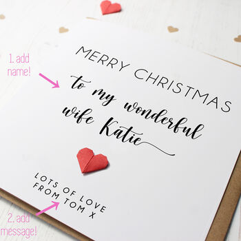 Personalised Wife Christmas Card, 3 of 4