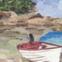 Isles Of Scilly Boat Upcycled Paper Collage Print, thumbnail 3 of 5