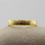 Men's 18ct Gold Hammered Court Wedding Ring, thumbnail 3 of 4