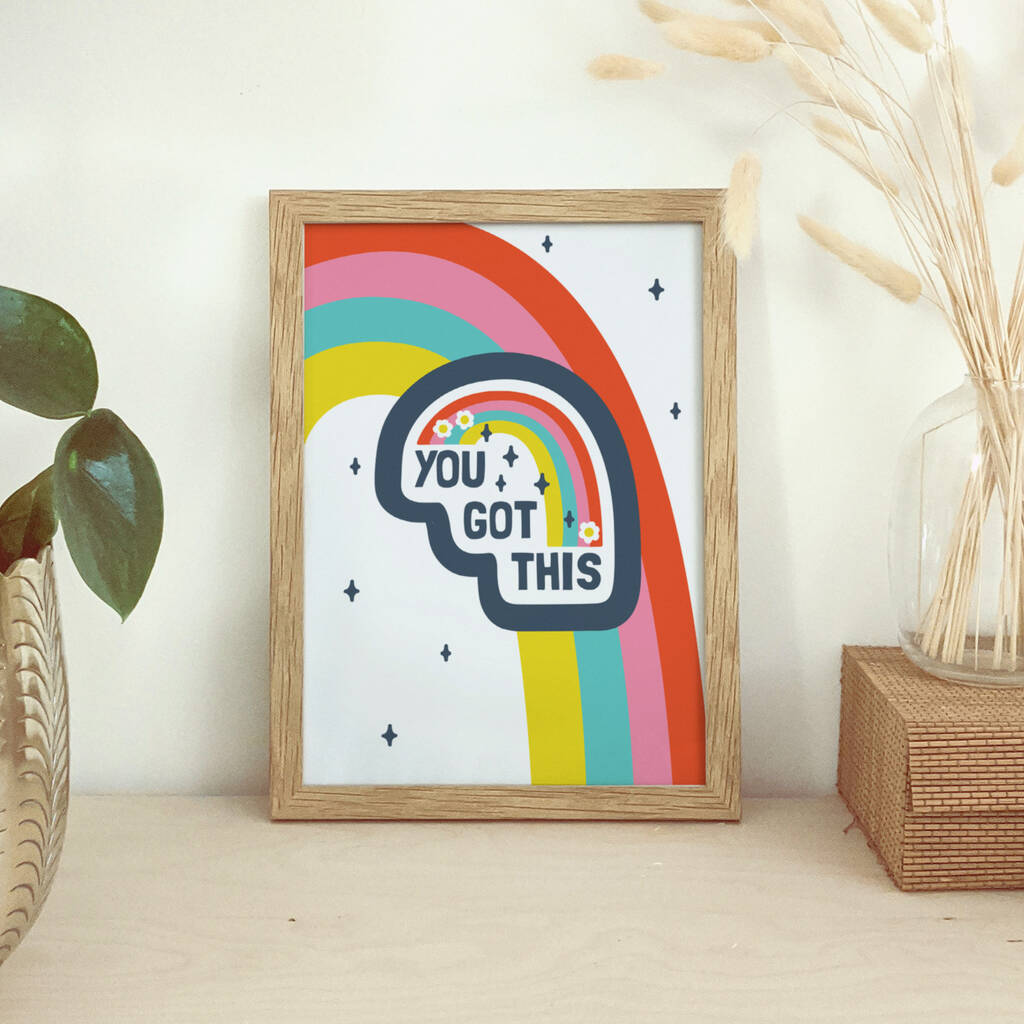 You Got This Positive Rainbow Print, 1 of 2