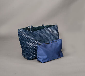Weaving Vegan Leather Tote, 12 of 12