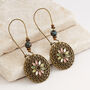 Pale Stone Round Antique Earrings, thumbnail 1 of 3