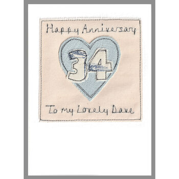 Personalised Heart Wedding Anniversary Card For Him, 10 of 12