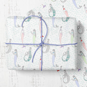 Mermaid Wrapping Paper Roll Or Folded, 2 of 3