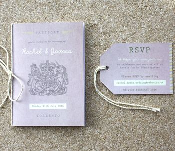 Passport Wedding Invitation Travel Booklet, 8 of 10