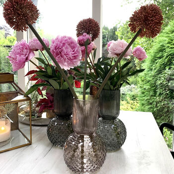 Dornia Smokey Brown Handblown Glass Vase, 3 of 4