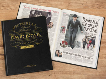David Bowie Personalised Gift Music Legend Deluxe Book, 5 of 11
