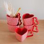 Ceramic Love Heart Shaped Mug, thumbnail 4 of 8