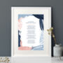 Modern Abstract Personalised Poem Print, thumbnail 1 of 7