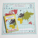 Thumb World Map Handkerchief 