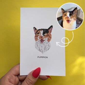 Personalised Mini Pet Portrait Illustration Print, 3 of 7
