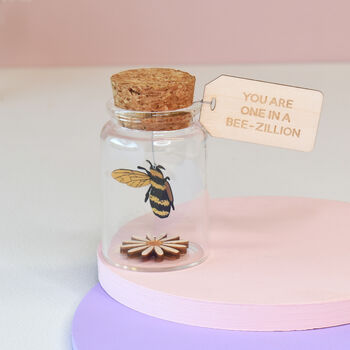 Bumblebee Message Bottle Keepsake Birthday Gift, 4 of 6