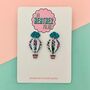 Hot Air Balloon Glitter Earrings, thumbnail 1 of 2