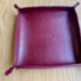 Personalised Burgundy Leather Desk Accessories Tray, thumbnail 9 of 12