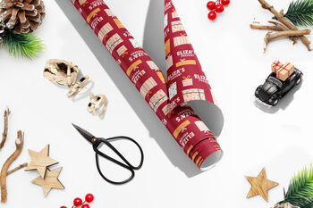 Personalised Christmas Wrapping Paper – Add Custom Name, 2 of 4