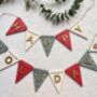 Handcrafted Wooden Christmas Tree Bunting Garland For Festive Home Decor, thumbnail 3 of 8
