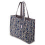 Serendipity Cotton Quilted Tote Bag Indigo Ikat, thumbnail 4 of 5