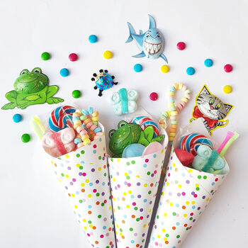 Personalised Pre Filled Spotty Party Cones, 3 of 3