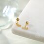 Sterling Silver Tiny Shooting Star Cz Screw Back, thumbnail 4 of 12