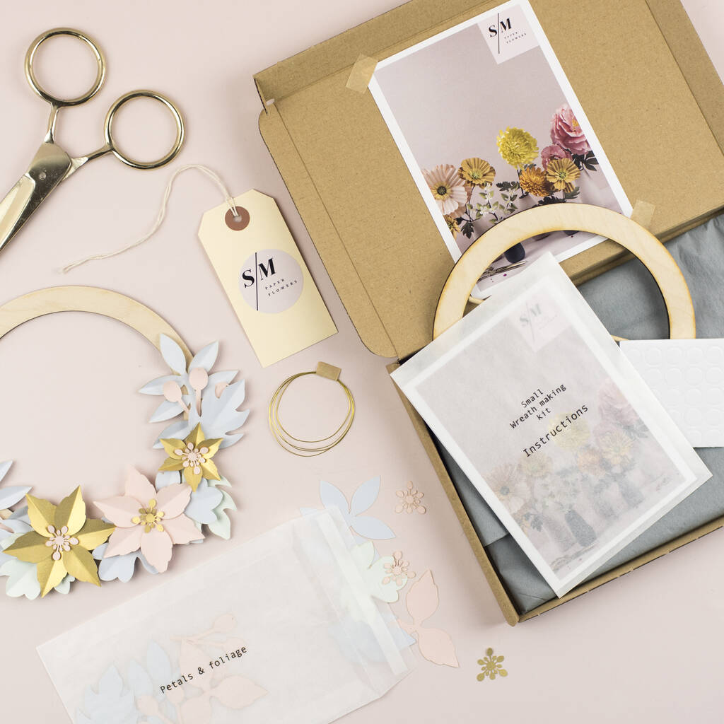 Paper Flower Mini Wreath Kit By Suzi Mclaughlin