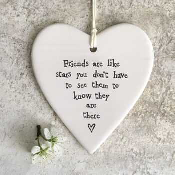 Friends Are Like Stars Heart Hanger From East Of India, 3 of 4