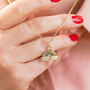 Micro Pave Crystal Rainbow Clouds Necklace, thumbnail 1 of 4
