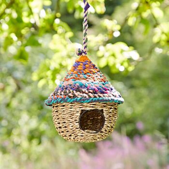 Round Recycled Cotton Birdhouse, 6 of 10