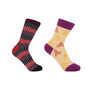 Chord Red And Tri Beige Women's Socks Bundle, thumbnail 1 of 4