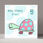 Personalised Turtle Girl Or Boy's Birthday Card, thumbnail 2 of 2