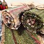 Emerald Green And Natural Rag Rug Bohemian, thumbnail 9 of 10