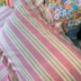 Vintage Stripe Organic Cotton Pillow Case Frilled, thumbnail 3 of 3