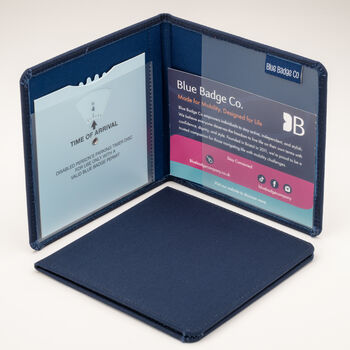 Blue Badge Wallet Disabled Parking Permit Holder Navy Drill, 5 of 9