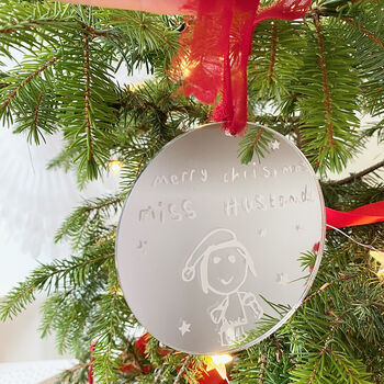 Personalised Kids Artwork Christmas Tree Decoration, 5 of 8