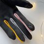 Soft Black Fabric Colourful Gloves With Touchscreen Finger, thumbnail 6 of 11