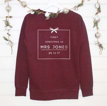 'First Christmas As Mrs …' Personalised Jumper, 2 of 3