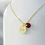 Personalised Gold Plated Birthstone Crystal Necklace, thumbnail 7 of 12