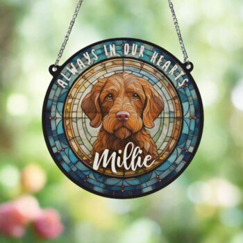 Vizsla Wirehaired Memorial Suncatcher, 6 of 6