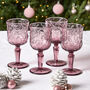 Set Of Four Lucena Amethyst Wine Goblets, thumbnail 1 of 8