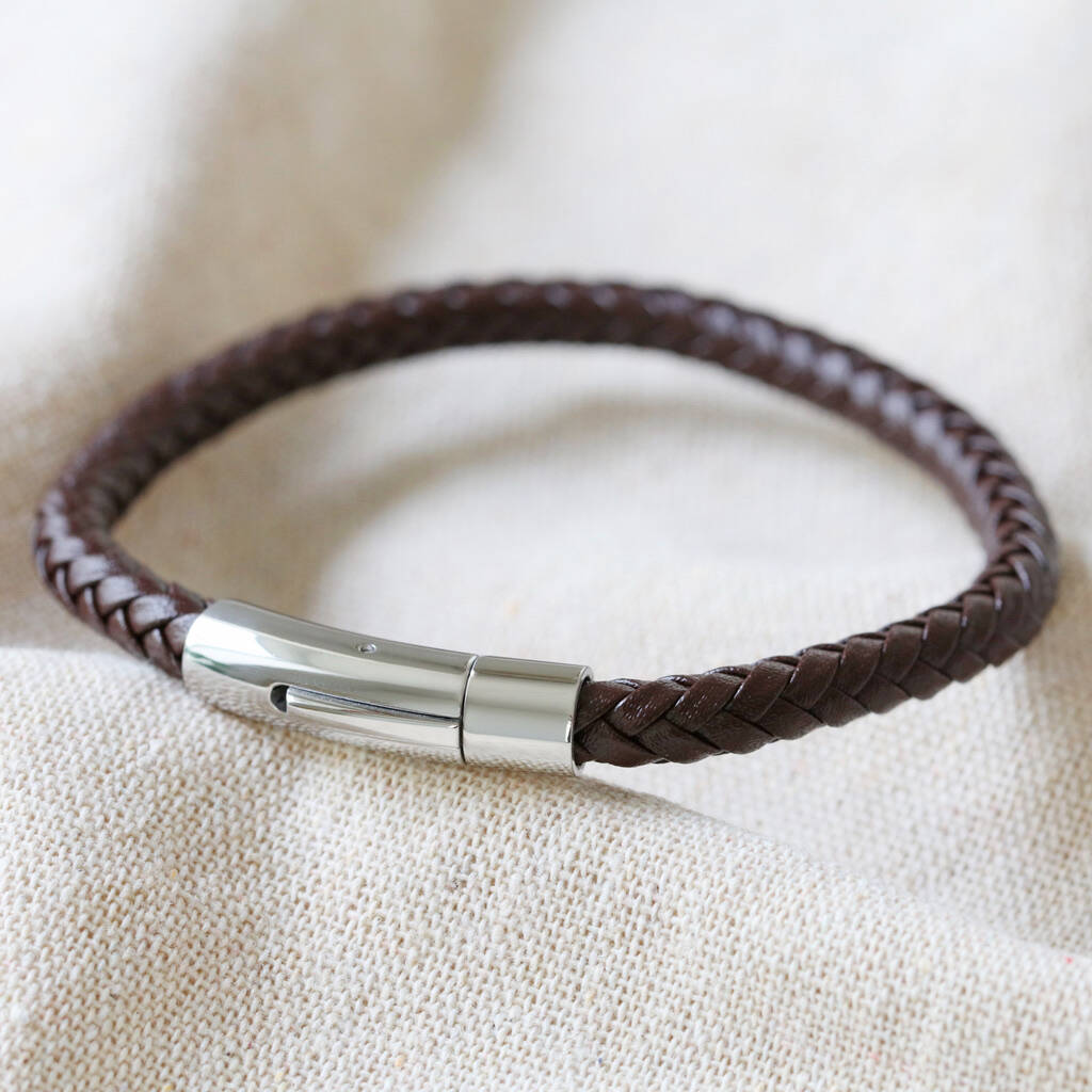 Men's Personalised Leather Bracelet By Lisa Angel | notonthehighstreet.com