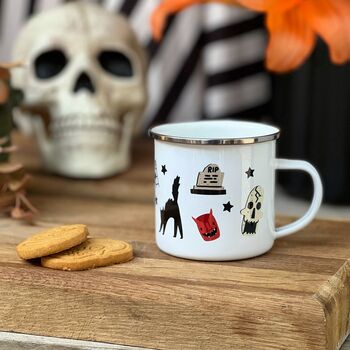 Personalised Halloween Enamel Mug, 9 of 9