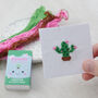 Kawaii Cactus Cross Stitch Kit, thumbnail 1 of 8