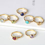 Birthstone Ring In Silver Or 18ct Gold Vermeil Plated, thumbnail 2 of 11